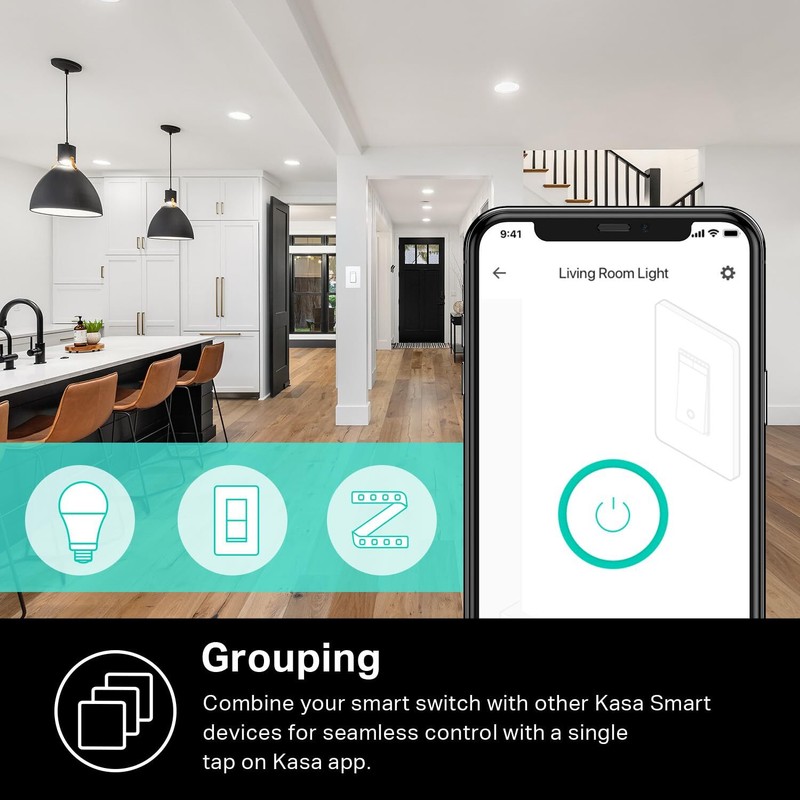Smart Dimmer Switch, Wi-Fi Light Switch, UL Listed, No Hub Required, 3-Pack gallery