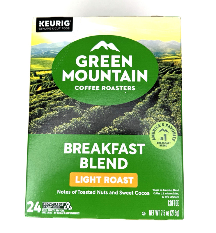 Green Mountain Coffee Roasters Breakfast Blend K-Cup Pods 24 Count Jan 2028 gallery
