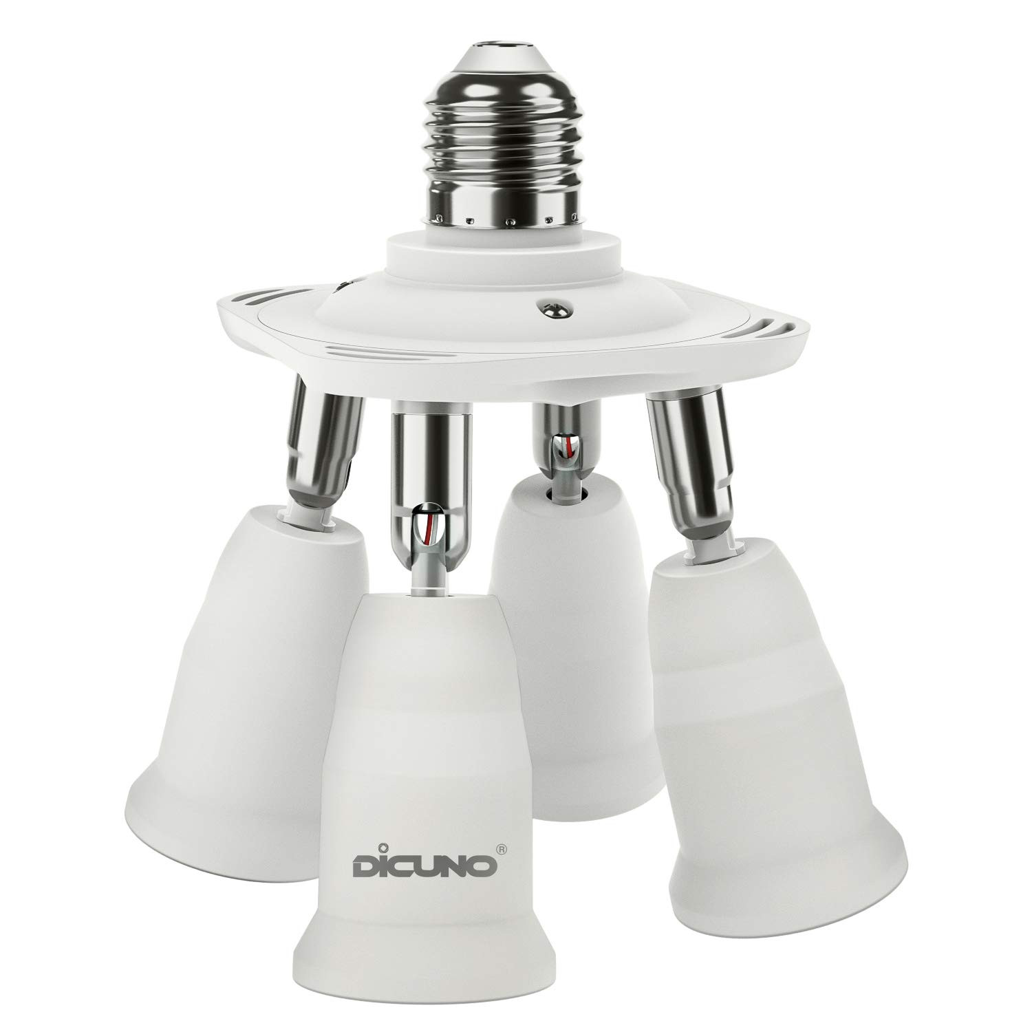 4 in 1 E26 Light Socket Splitter Adapter, Standard Base LED Bulbs Converter gallery