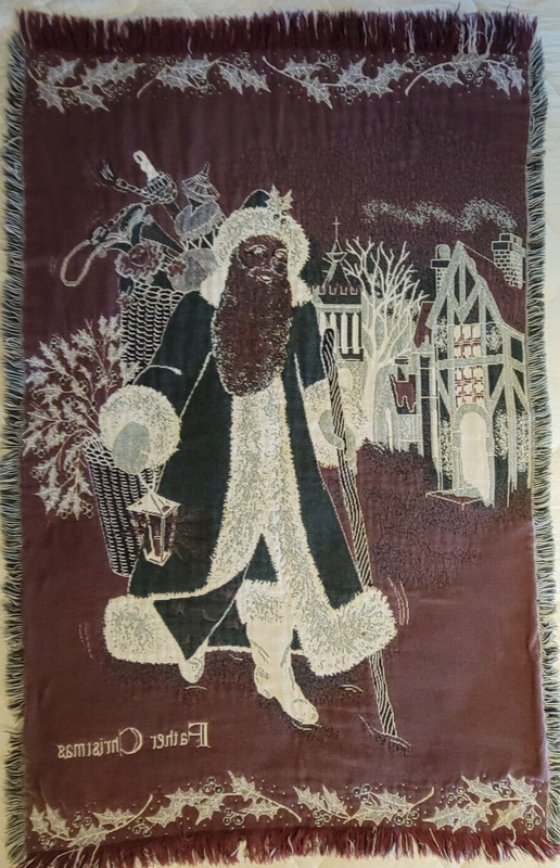 Christmas Tapestry Blanket Throw *Father Christmas* 42.5 X 64 in Happy Holidays gallery