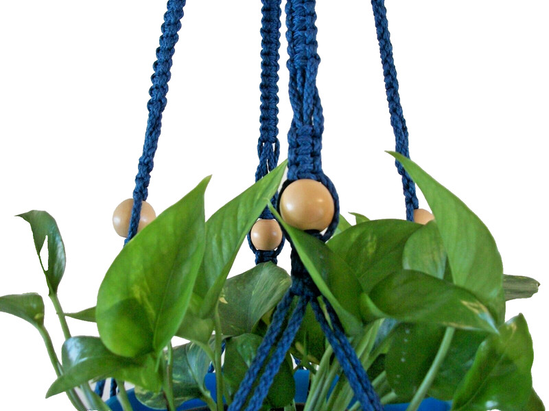 Handmade Macrame Plant Hanger - Beaded Plant Hanger - Macrame Plant Holder gallery