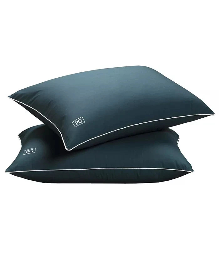 Pillow Guy Down Alternative Overstuffed 2-Pack Pillows, King-Navy/teal