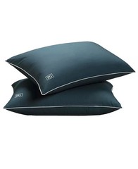 Pillow Guy Down Alternative Overstuffed 2-Pack Pillows, King-Navy/teal