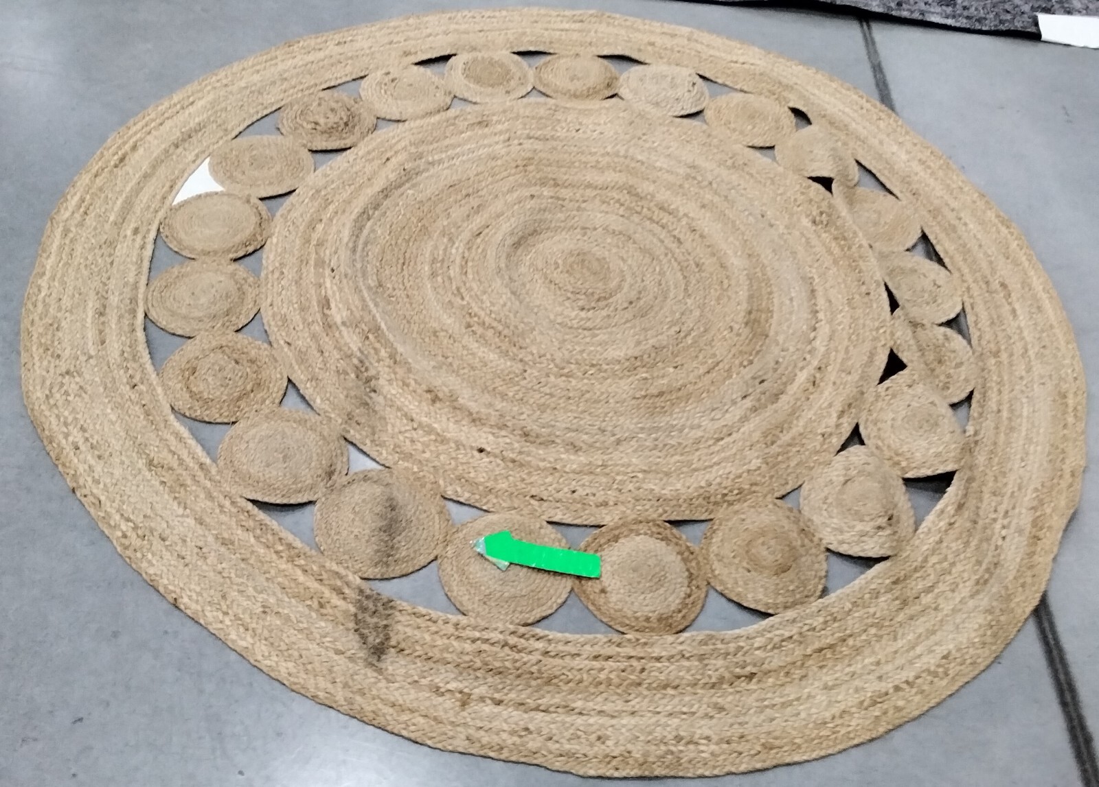 NATURAL 6' X 6' Round Stained Rug, Reduced Price 1172743452 NF364A-6R gallery