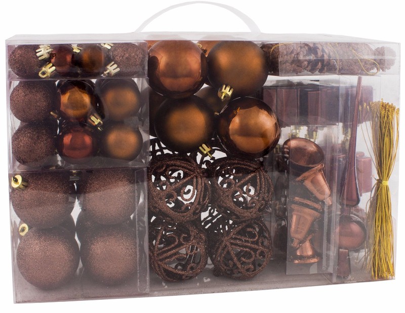 BRUBAKER 101 Pieces Shatterproof Christmas Tree Ornaments - Multiple Colors gallery