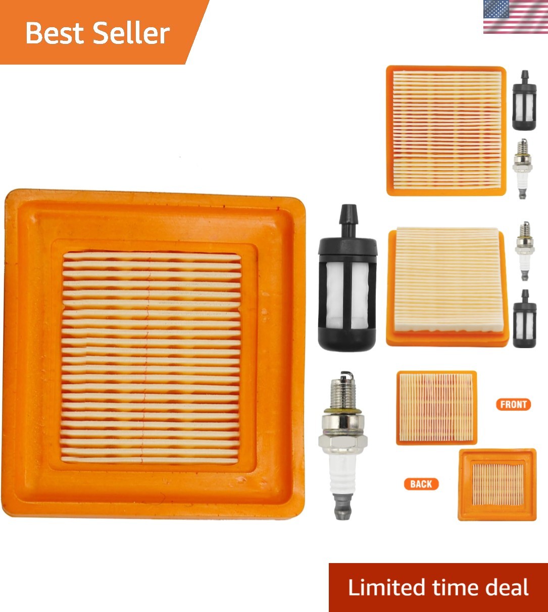 Vehicle Specific Trimmer Tune Up Kit - Air Filter, Spark Plug & Fuel Filter gallery