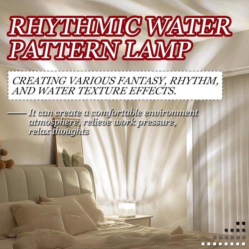 Ocean Wave Aurora Projector Lamp 16 Colors LED Night Light Bedroom Rechargeable gallery
