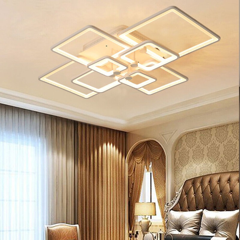 Modern LED Ceiling Light Dimmable Pendant Fixture Lamp Living Room Chandelier gallery