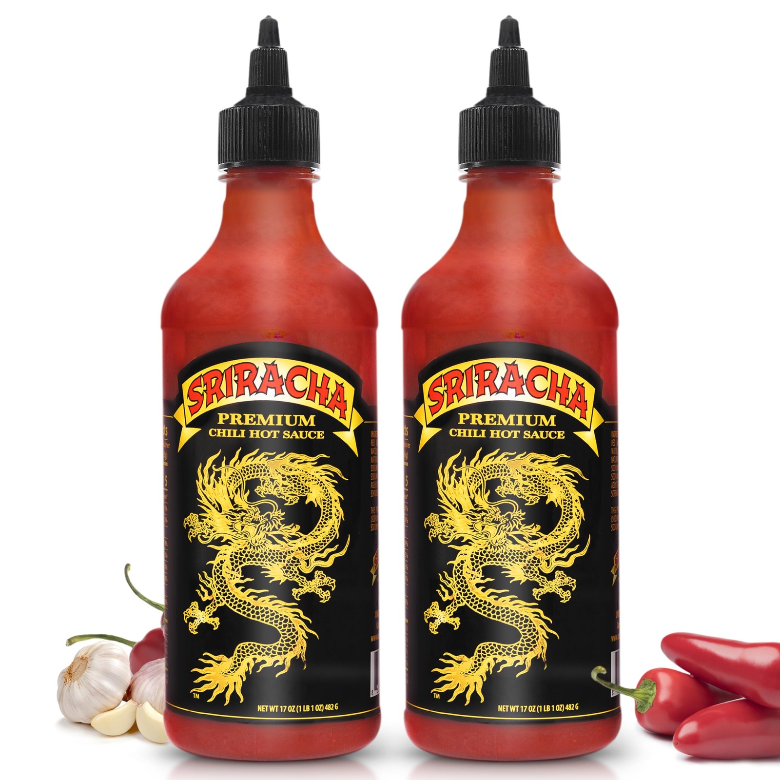 Underwood Ranches Dragon Sriracha Sauce - Hot Sauce for Eggs,Pizza,17 oz -2 Pack gallery