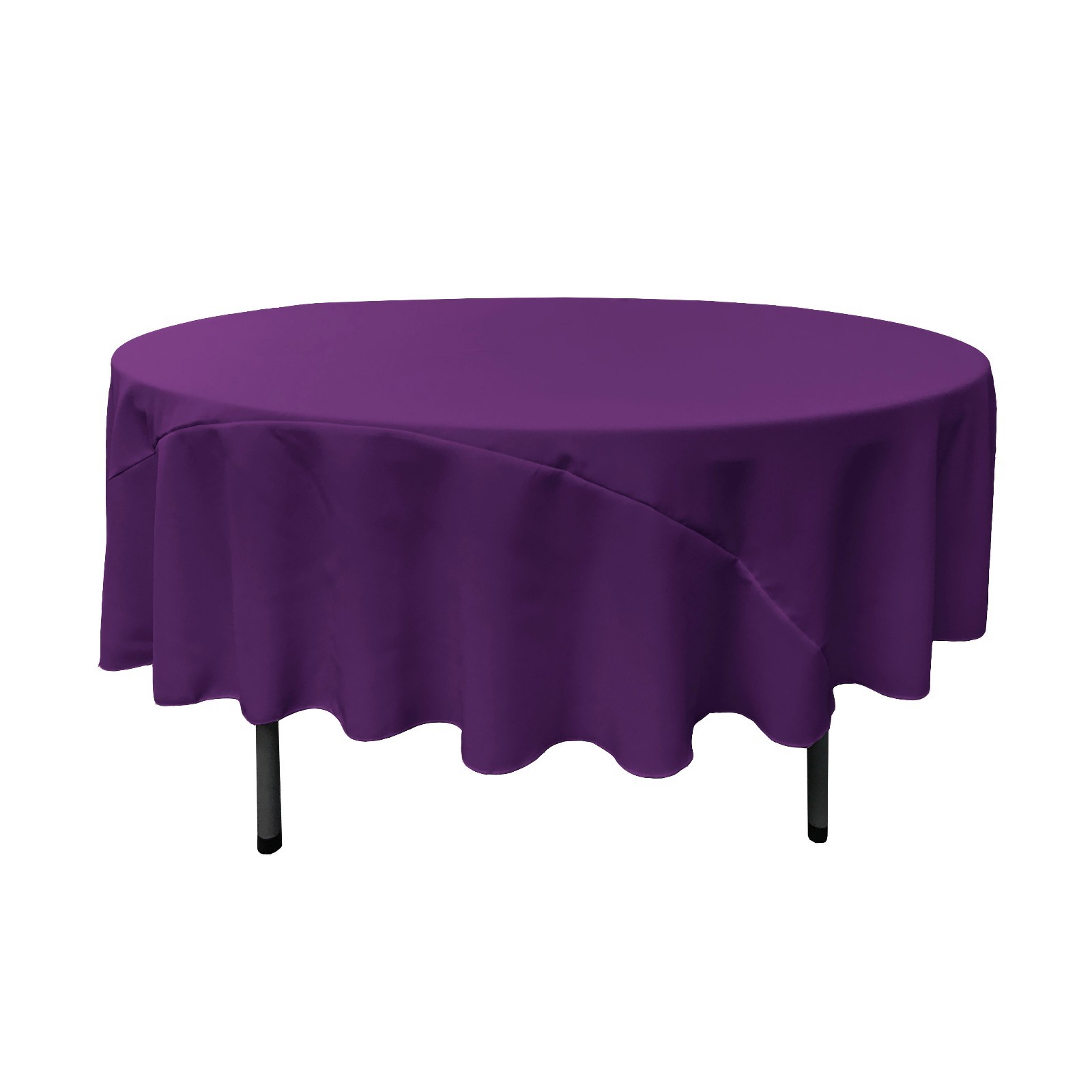 LA Linen Polyester Poplin Round Tablecloth, 90-Inches. Made in USA gallery