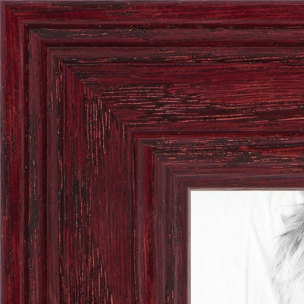 ArtToFrames Custom Picture Poster Frame Red Cherry Stain 1.5" Wide Wood gallery