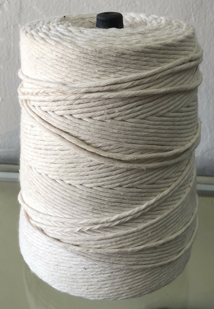 White Butchers / Baking Twine String - 1 Cone - 24 Ply Poly Cotton 1,512 ft