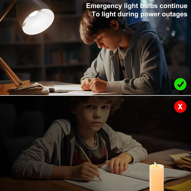 80W Equivalent 15W Rechargeable Emergency Light Bulb 1200mAh Battery Backup E27 gallery