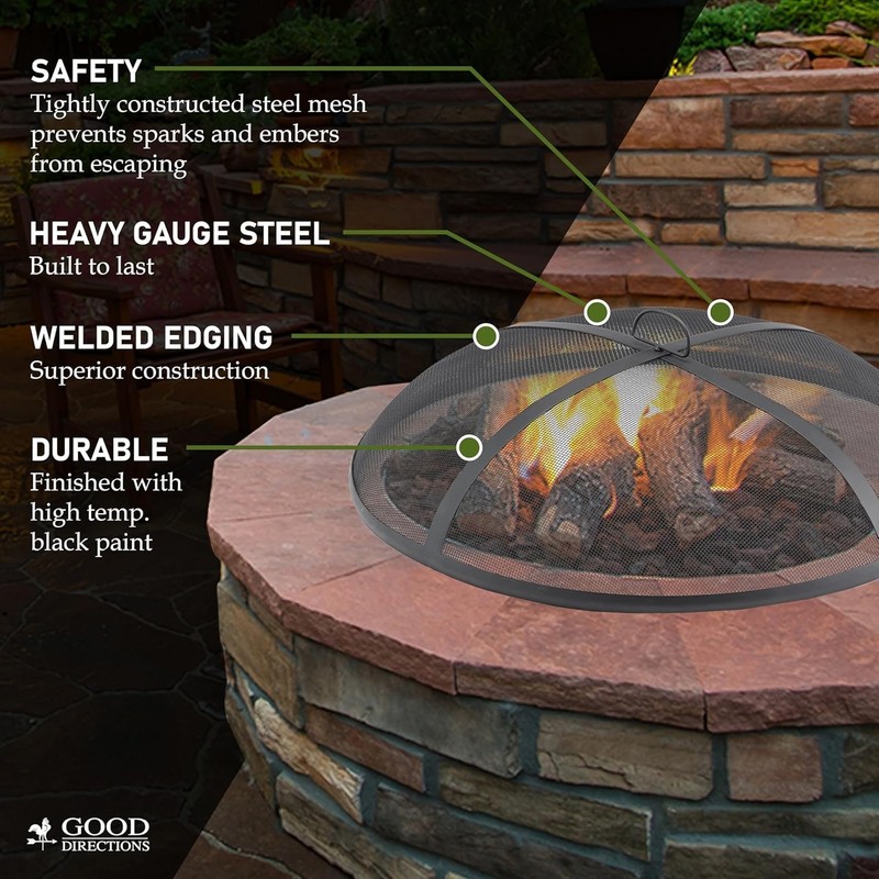 27 Inch Diameter Fire Pit Spark Screen, Strong Alloy Steel for Long Lasting Use gallery