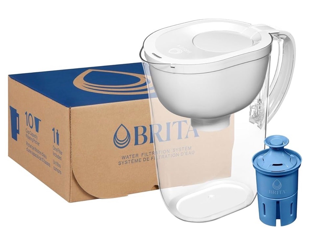 Brita Large 10-Cup Elite Water Filter Pitcher New Sealed White gallery