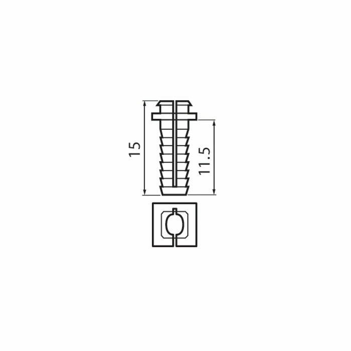 10 PackExpando 174H710E8 Split Dowel 5mm X 11.5mm (15mm) for Blum Mounting Plate gallery