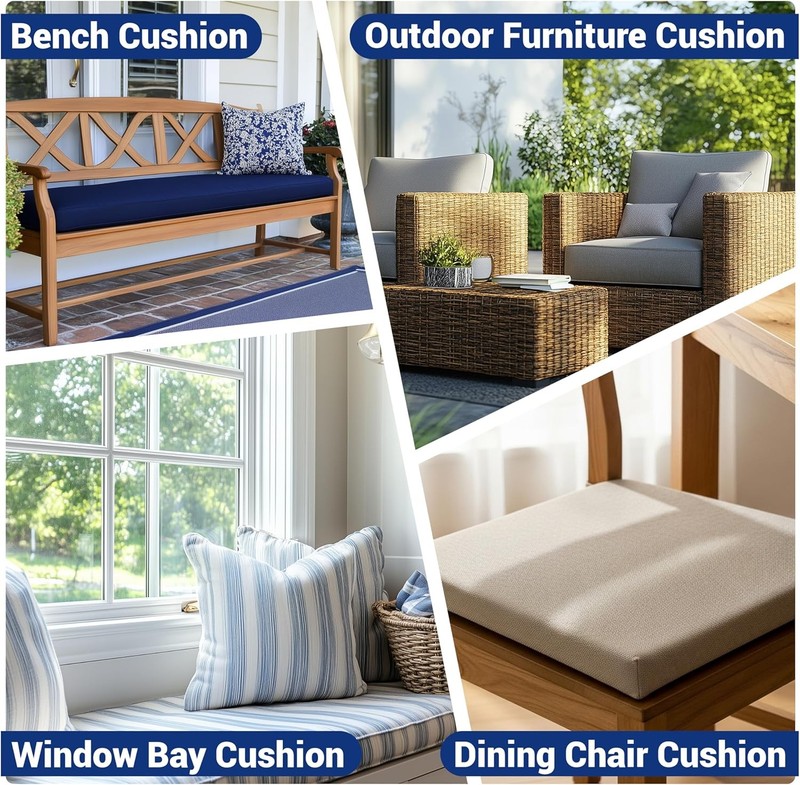 ColourTree 1" Custom Cut High-Density Upholstery Foam Seat Cushion Sheets gallery