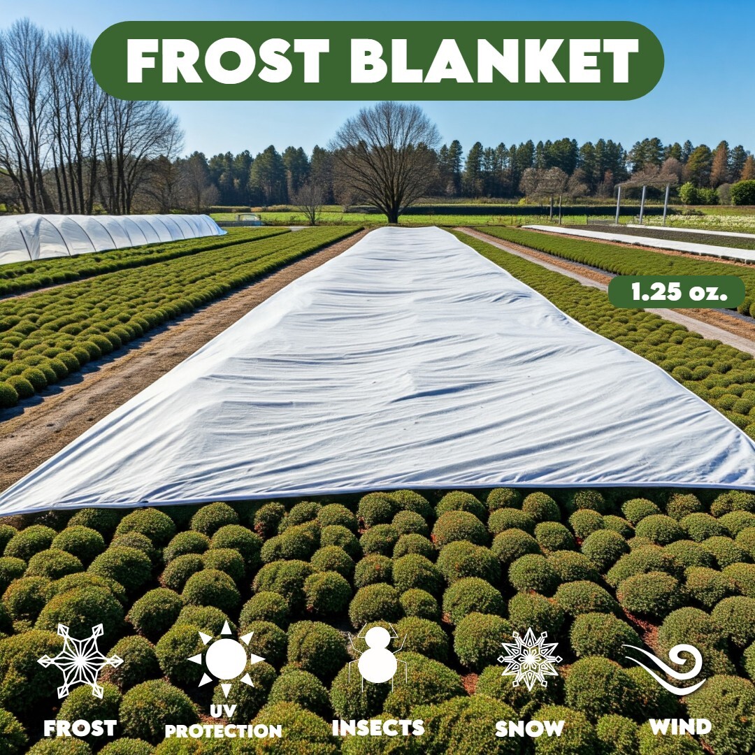 PAKGLOBAL Frost Cloth 1.25 oz – Protects Plants from Freeze, Frost, Snow & Wind gallery