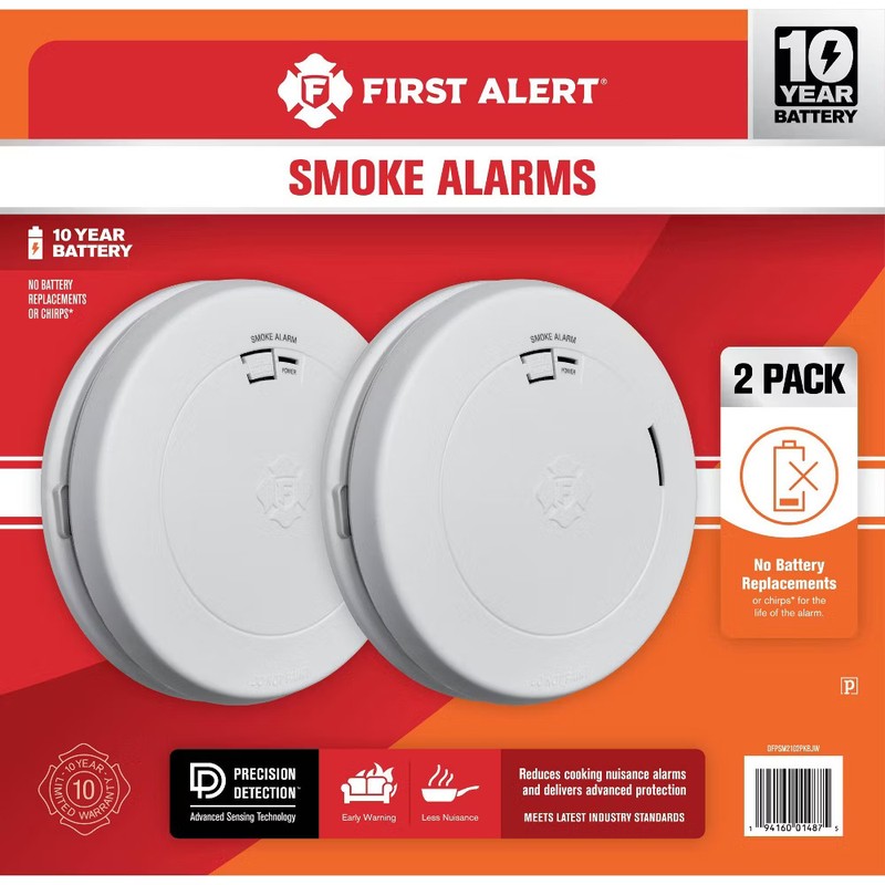 First Alert Precision Detection Interconnect Hardwired Smoke Alarm with 10-Year gallery