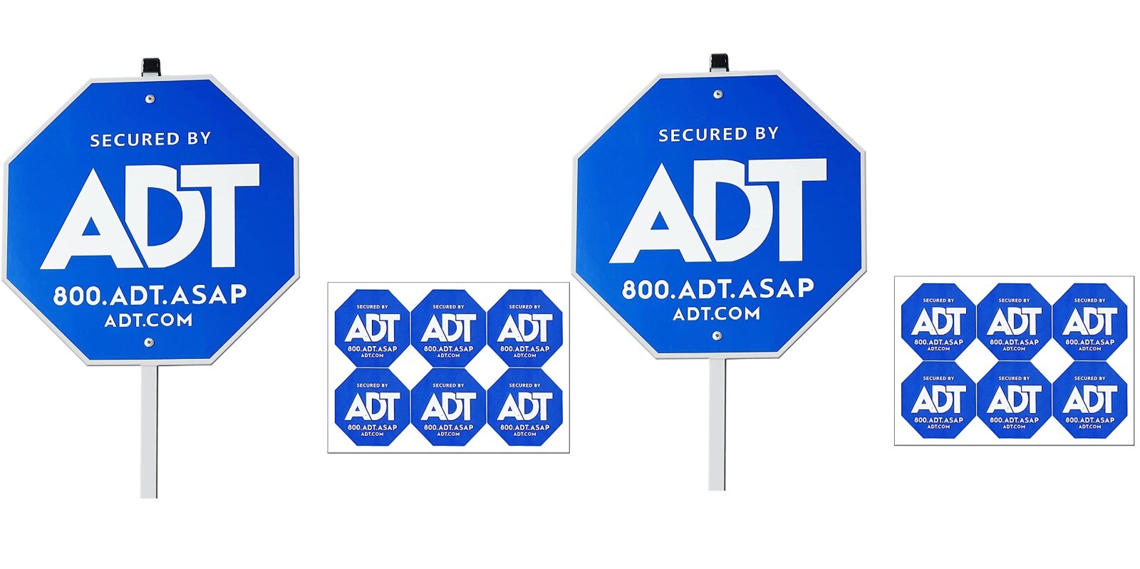 2 Pack Security Signs 28" with 12 Double-Sided Stickers, Yard Sign Weatherproof gallery