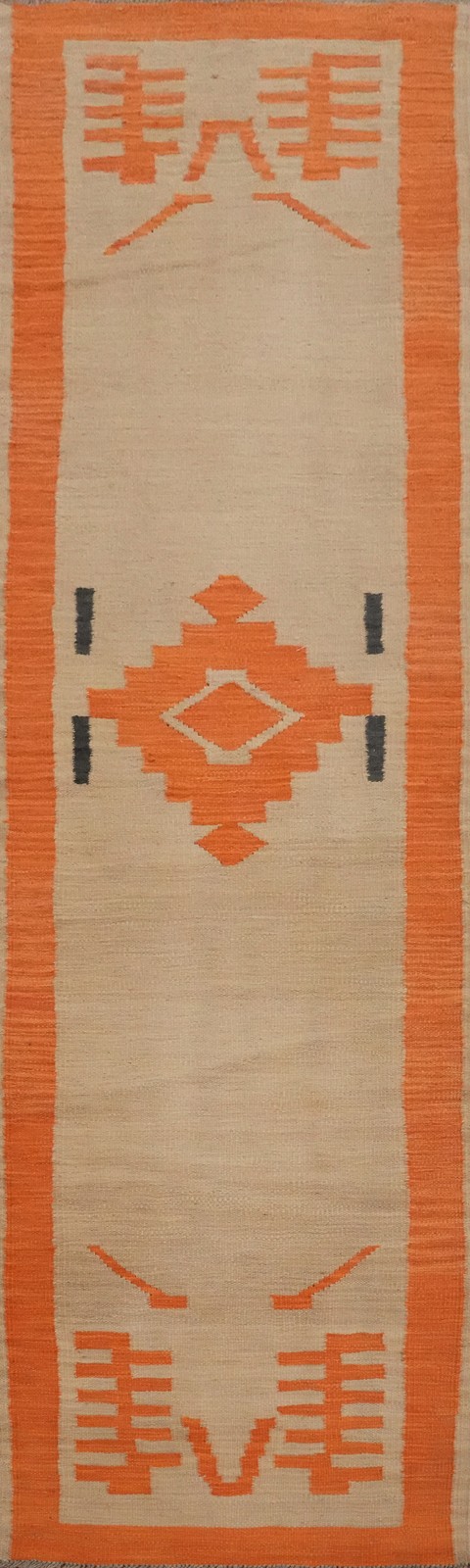 Vegetable Dye Wool Kilim Flat Weave Narrow 8 ft Runner Rug 2x8 Reversible Carpet gallery