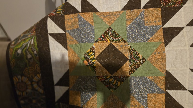 Handmade Patchwork grannycore cottagecore Geometric Cotton 72 x 72 in full size gallery