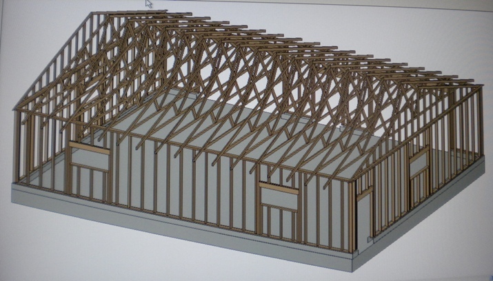 PERMIT READY 28' x 36' GARAGE PLAN DRAWN TO SCALE BLUEPRINTS AND MATERIALS LIST gallery