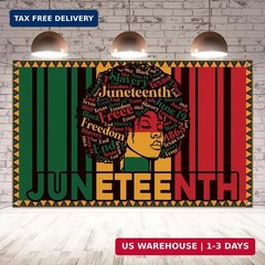 Juneteenth Backdrop for Photograpy Happy Juneteenth Banner Juneteenth Decor 19th