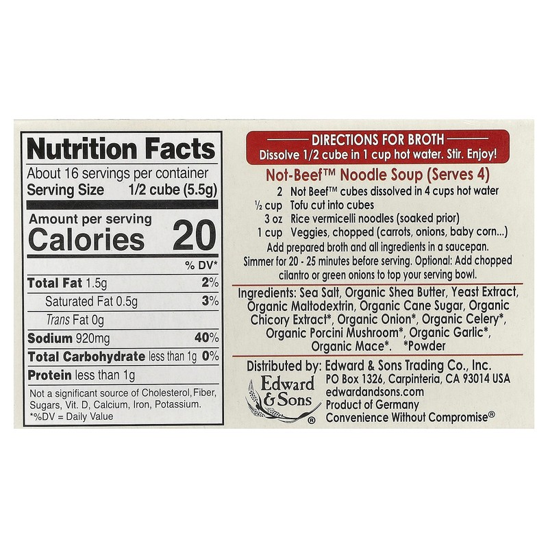 Not-Beef Bouillon Cubes, 8 Cubes, 3.1 oz (88 g) gallery