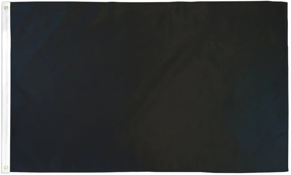 Black 3x5ft Poly Solid Color Blank Sublimated Flag gallery
