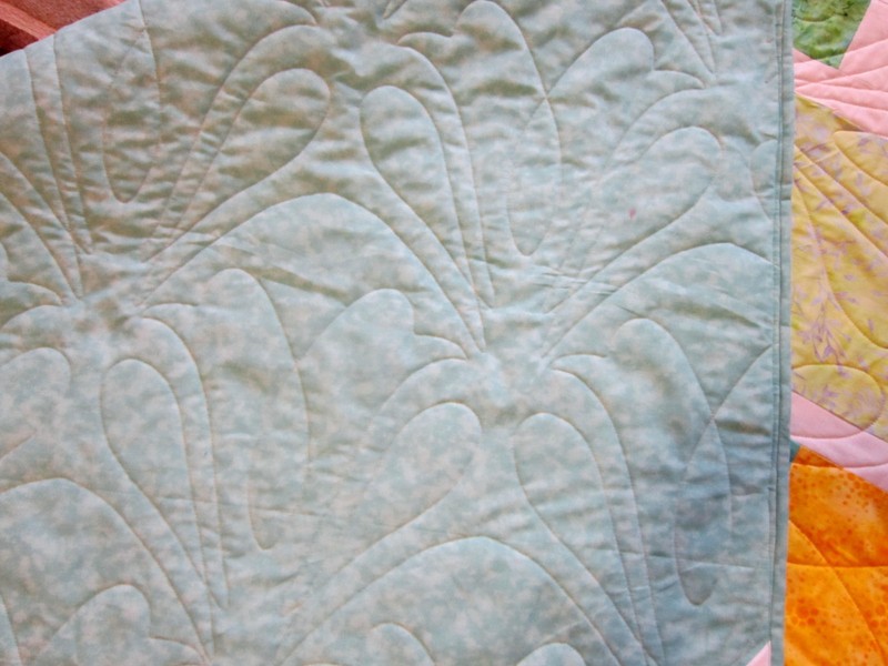 USA Handmade Full Size Quilt- Patchwork- 78" x 83" Pastel Batik Prints gallery
