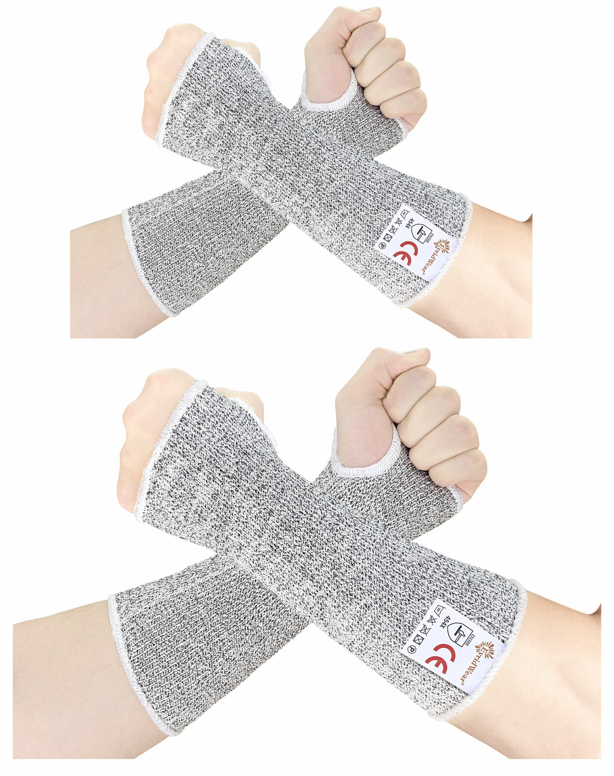 EvridWear Arm Protection, Level 5 Cut Resistant Sleeve Arm Protectors (2 Pairs) gallery