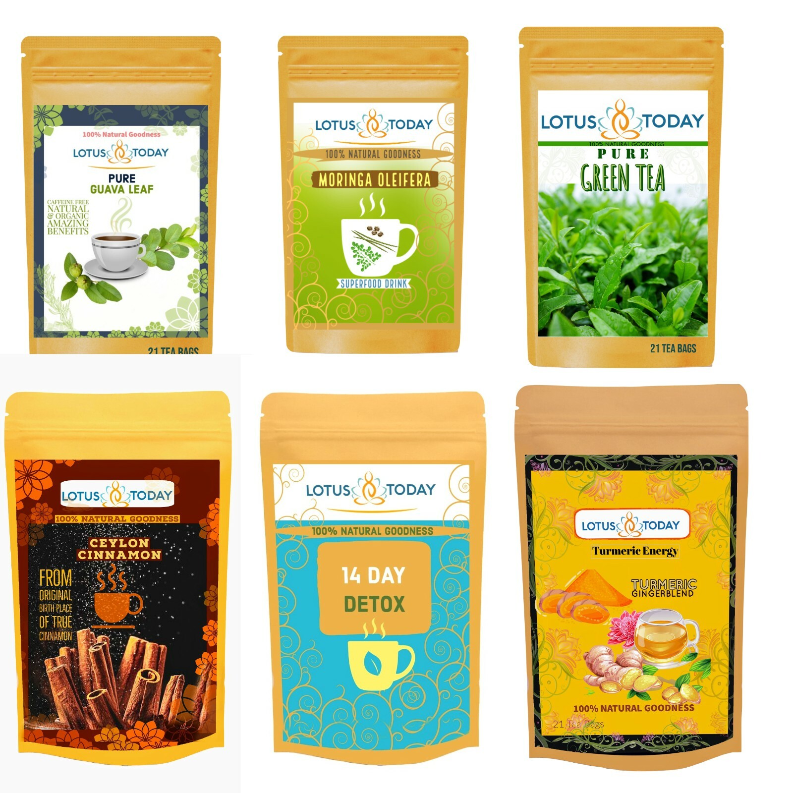 Herbal Tea collection Green Tea Chai Spice Tea Detox Choose From 40+ Variety gallery
