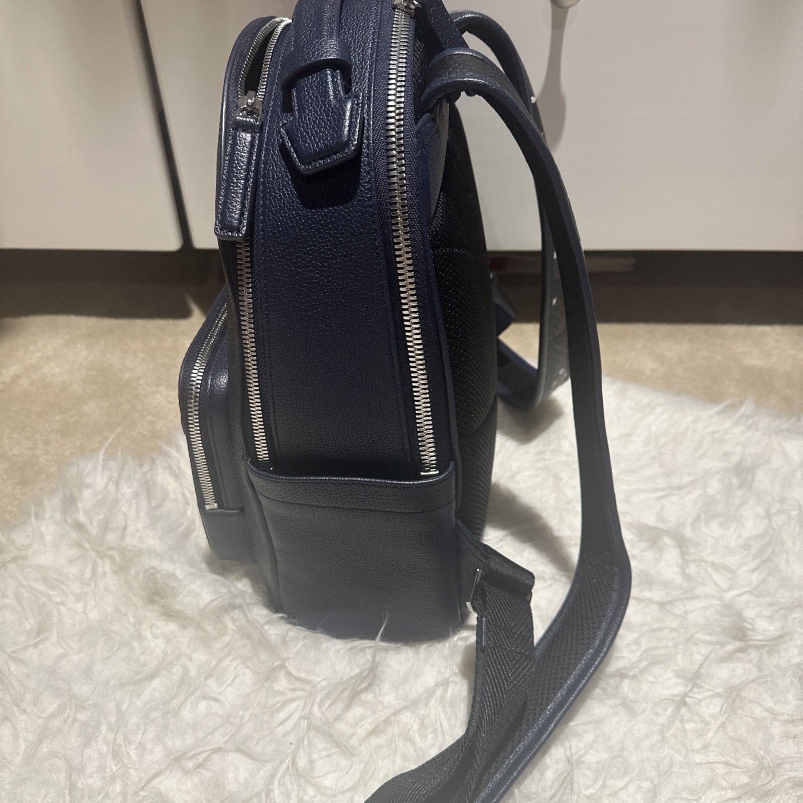 New MCM Backpack with Tag (Dark Blue Babe Leather) Authentic .Collection! 2