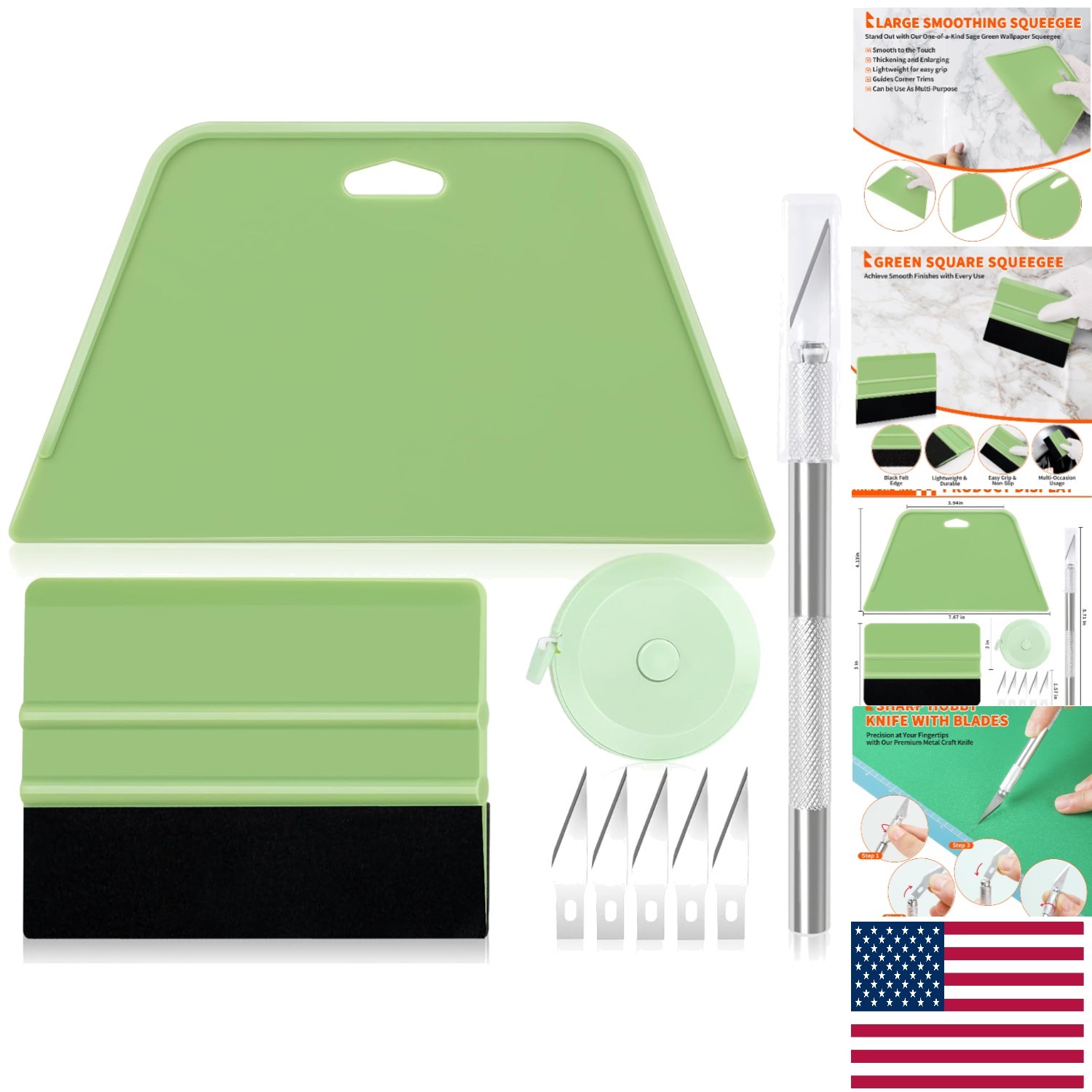 Bubble-Free Wallpaper Tools Set: Complete Kit for Easy Installation Projects gallery