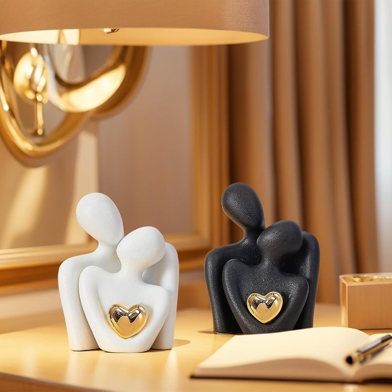 Mini Couple Statue Tv Stand Decor Items for Living Room, Abstract Sculpture K... gallery