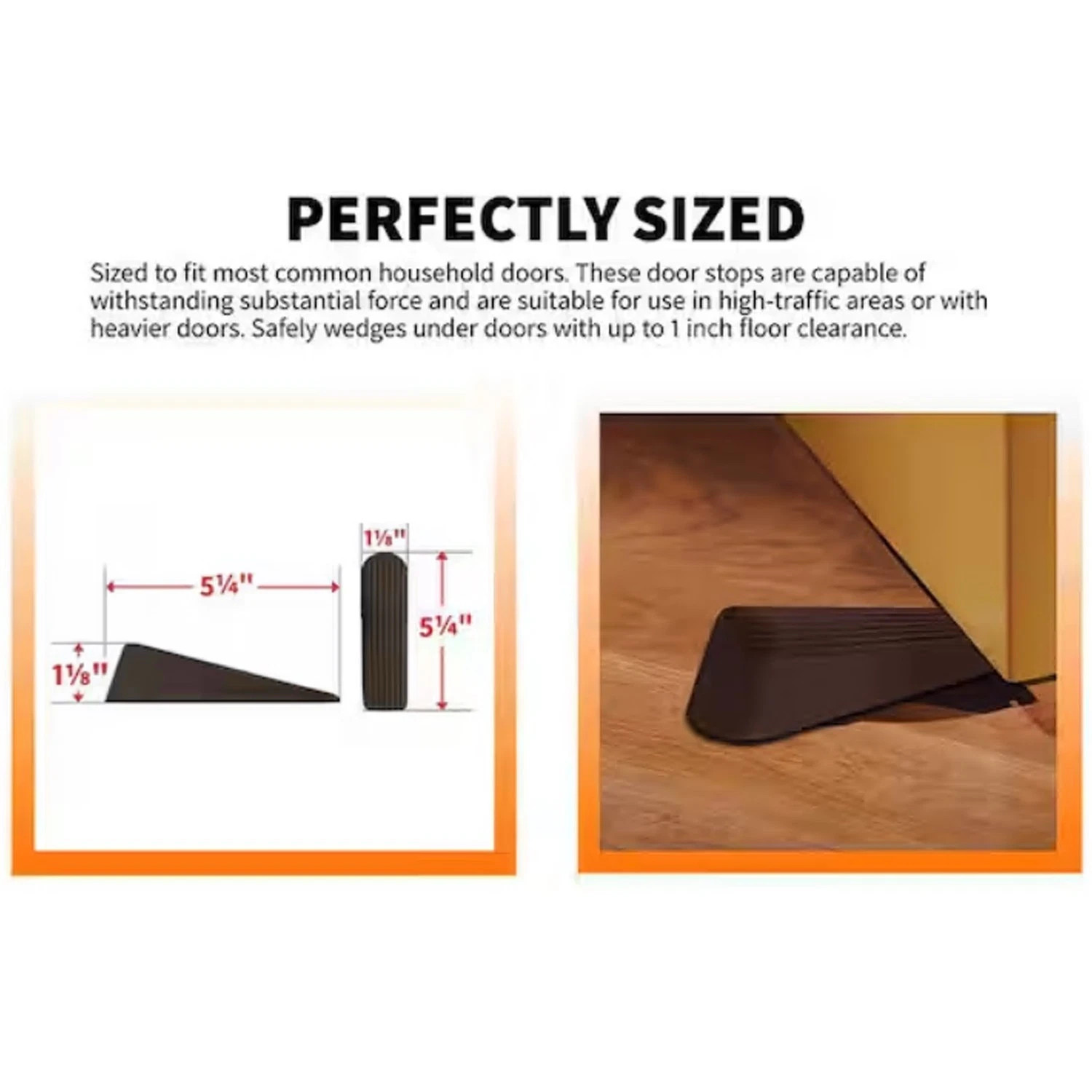 Brown Rubber Door Stops (2 per Pack) gallery