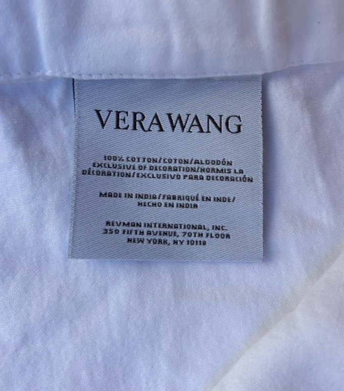 Simply Vera Queen Flat Sheet Simple Dot Cotton Sateen White gallery