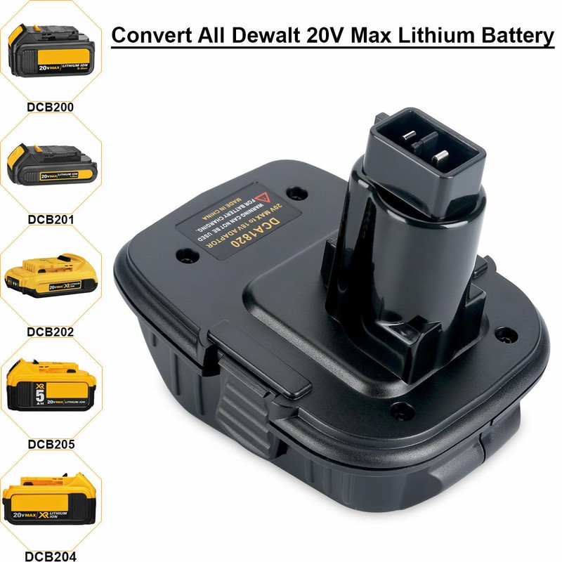 20V To 18V Battery Adapter- Replacement For Dewalt DCA1820 gallery