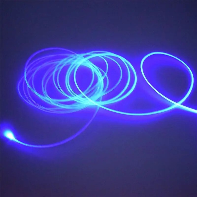 Transparent Super Bright Solid Core Side Glow Optic Fiber 1.5~12mm Thick Cable gallery