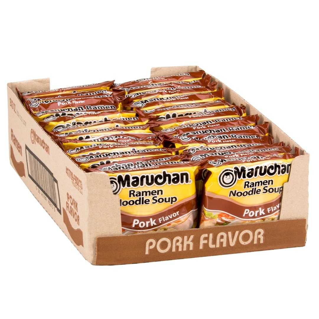 Ramen Pork, Instant Ramen Noodles, Ready to Eat Meals, 24 Count gallery
