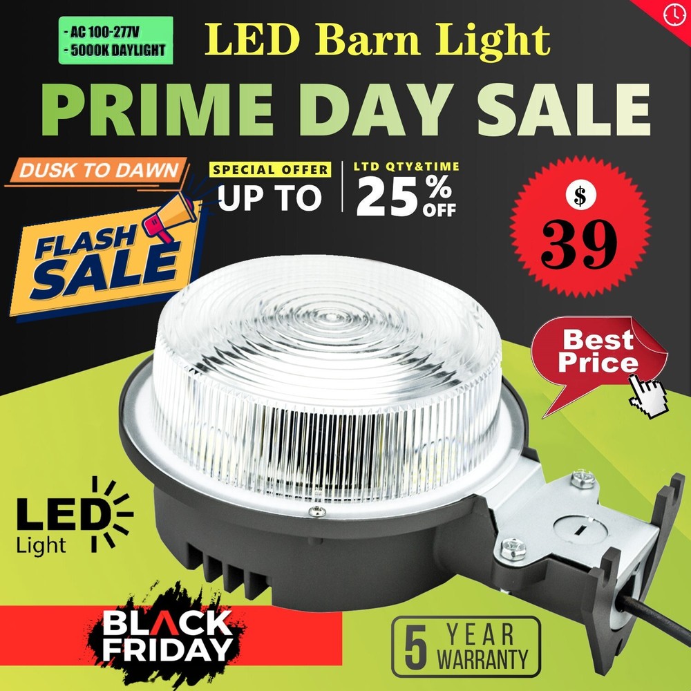 75 Watt LED Yard Light, IP65 Waterproof, Dust to Dawn Outdoor LED Yard Lighting