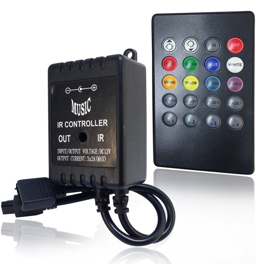 20keys Infrared Music Controller IR Sound Sense Remote 12VDC For RGB LED Lights gallery