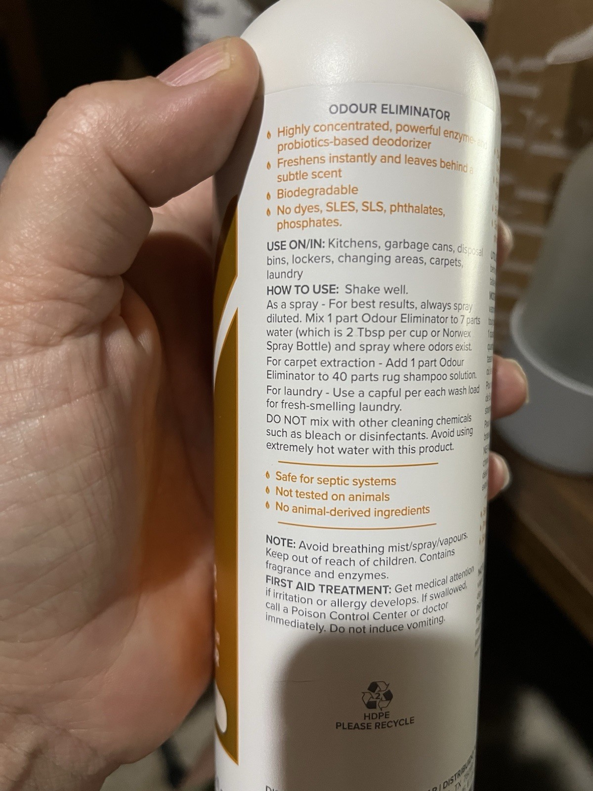 Norwex Odor Eliminator Crisp Linen Concentrate Former Bottle Design~ I love this gallery