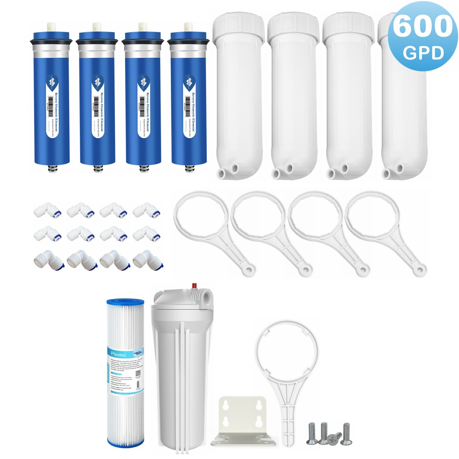 600 GPD RO Membrane Maple Syrup Reverse Osmosis Washable Pleated Filter Housing gallery