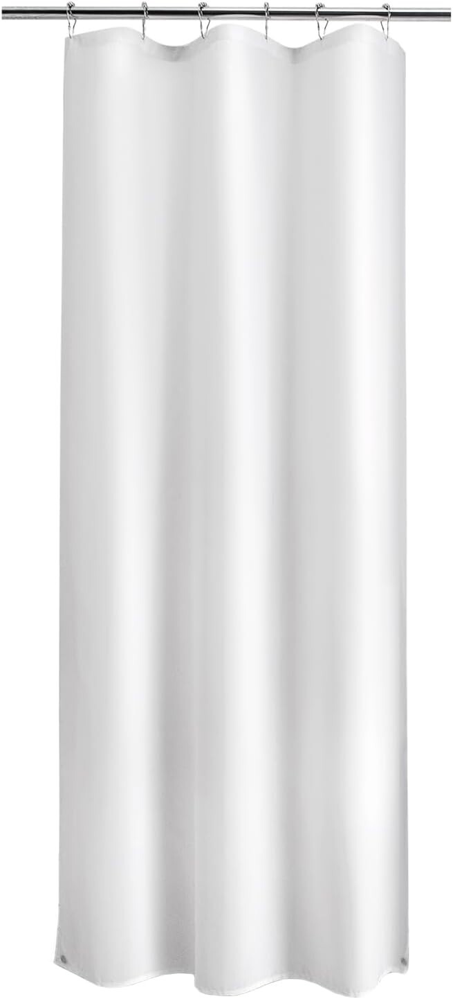 Small Stall Shower Curtain Liner Washable, 36 x 72 Inches, White Fabric Stall gallery