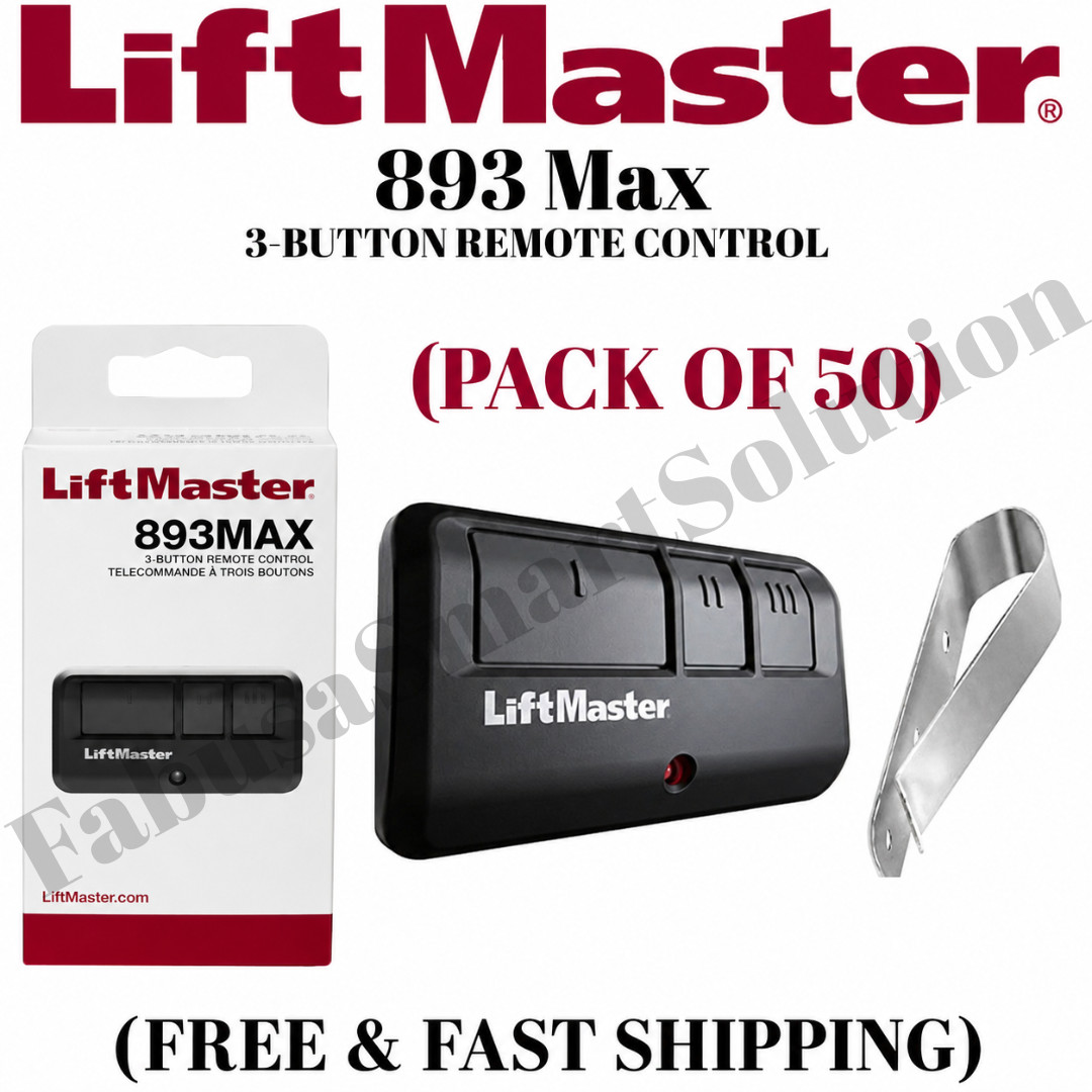 50 pack 893MAX LiftMaster 3 Button Remote Control Garage Door Opener gallery