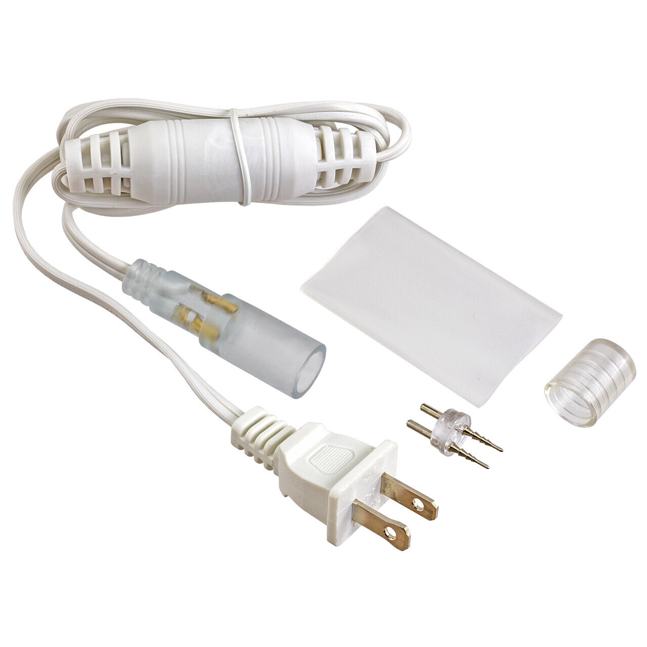 Standard 120 Volt 5 Foot LED Rope Light Power Cord Kit - White gallery