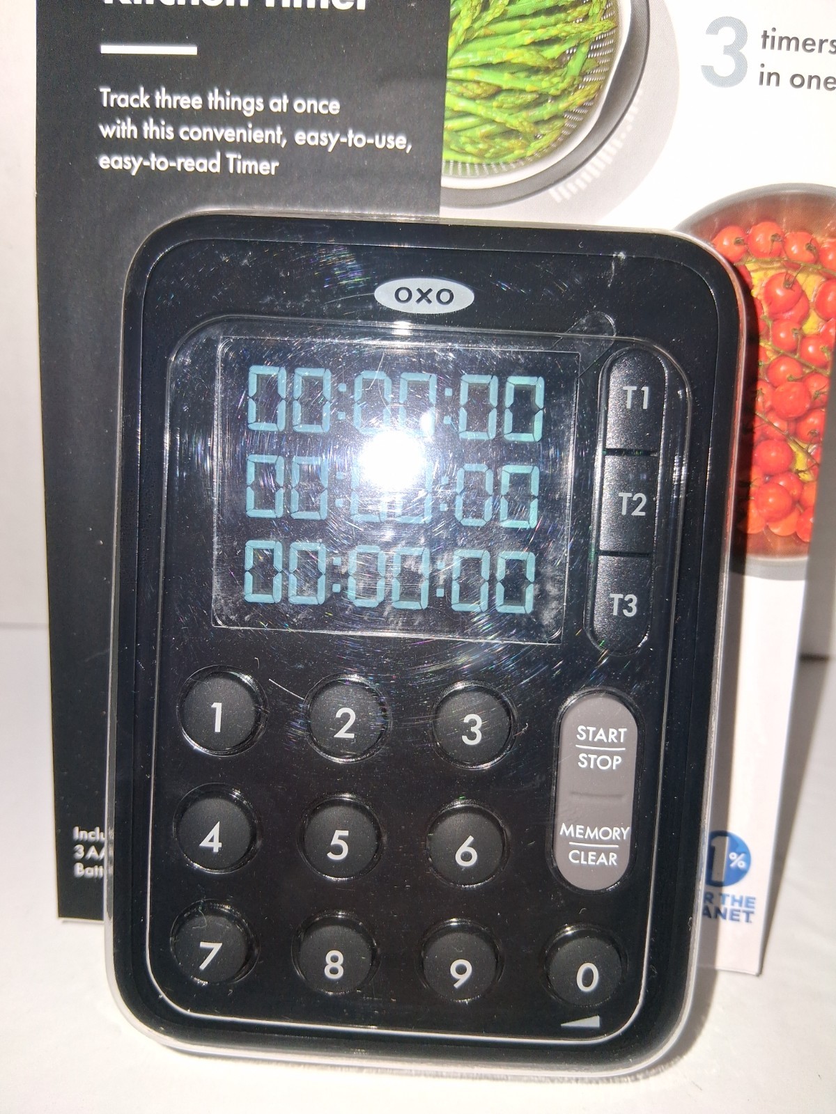 OXO Good Grips Digital Triple Kitchen Timer - Black NEW gallery