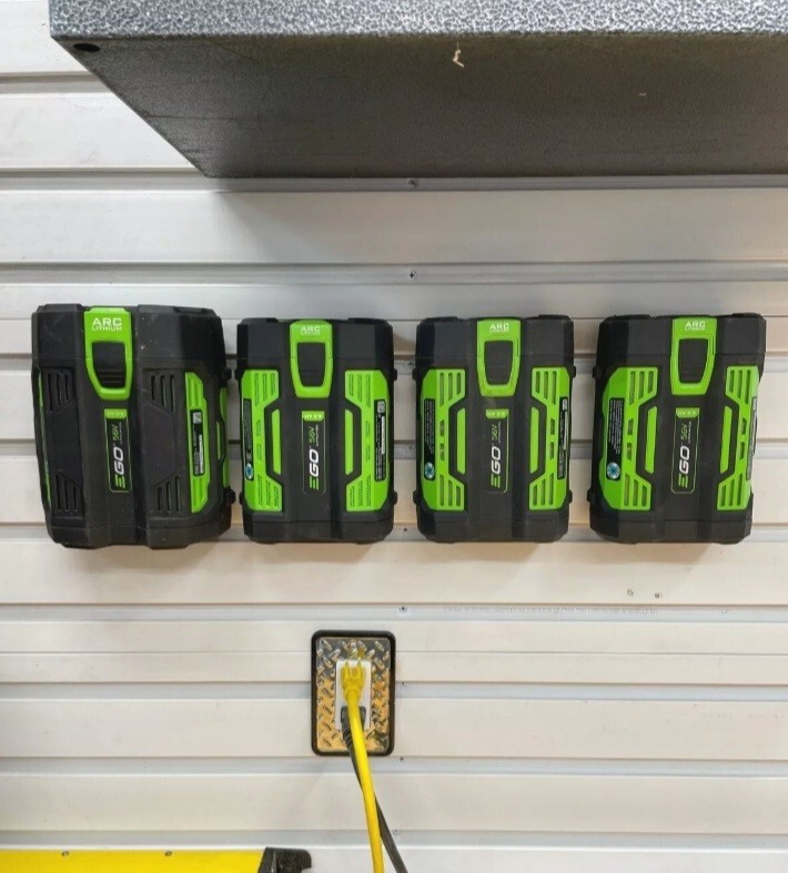 **2 Pack** GREEN EGO 56V Battery Wall/Under Shelf Holder Mount gallery